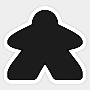 Black Meeple Sticker